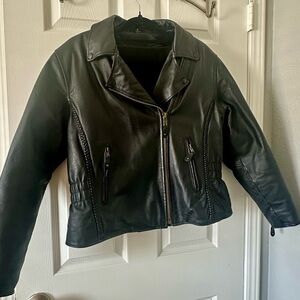 Classic Black Leather Biker Jacket